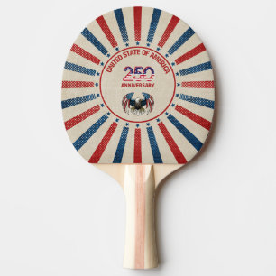 Raquete De Ping Pong Aniversário de 250 Anos, Estados Unidos da América