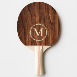 Raquete De Ping Pong Antique Cherry Wood Monogram