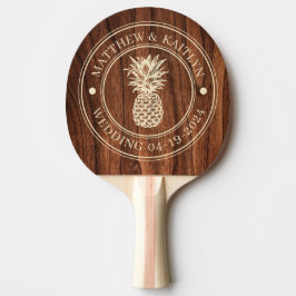 Raquete De Ping Pong Antique Cherry Wood Pineapple Wedding Names