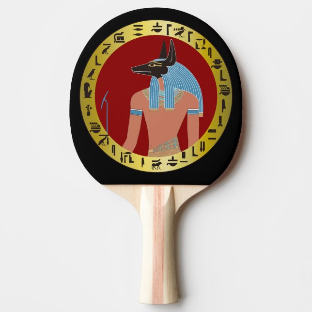 Raquete De Ping Pong Anubis, Deus Egípcio (Frente)
