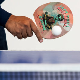 Raquete De Ping Pong Apenas Se Acalme, Nós Vimos em Paz