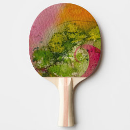 Raquete De Ping Pong Aquarela E Abstrato Impressionística Arte