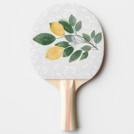 Raquete De Ping Pong Aquarela Limões Sicilianos