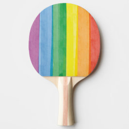 Raquete De Ping Pong Aquarelas Orgulho Arco-íris
