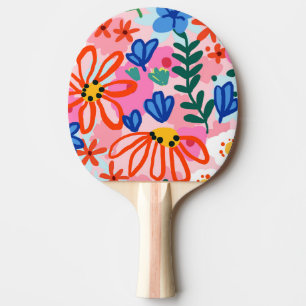 Raquete De Ping Pong Aquele Sentimento De Verão Floral