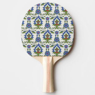 Raquete De Ping Pong Árabe Tradicional: Iznik Azulejo Invisível.