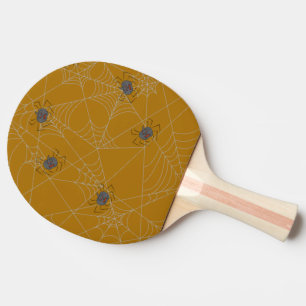 Raquete De Ping Pong Aranhas do Dia das Bruxas e abóboras
