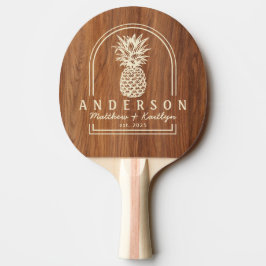 Raquete De Ping Pong Arco de Casamento de Madeira de Carvalho Vermelho