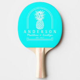 Raquete De Ping Pong Arco de Noiva de Abacaxi Ciano Retro Elétrico & No