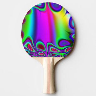 Raquete De Ping Pong Arco-Íris Psicodélico