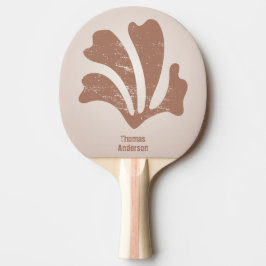 Raquete De Ping Pong Arte Abstrata Algas Marrons, Kelp