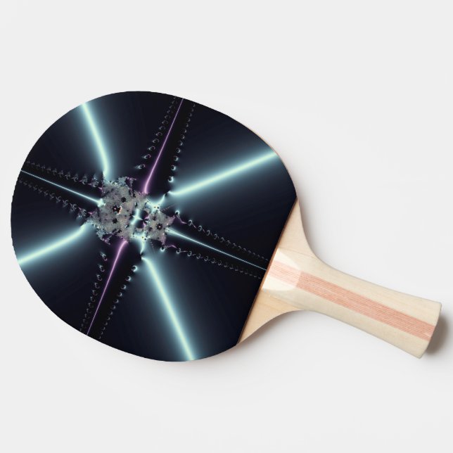 Raquete De Ping Pong Arte Abstrata Estrela Azul (Lateral)