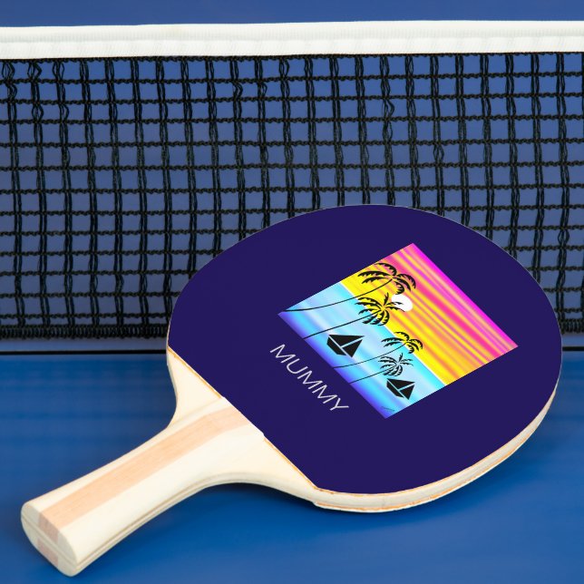 Raquete De Ping Pong Arte Africana, Verão Tropical, Navegação Sunset (Insitu)