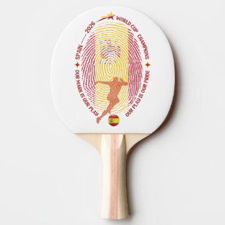 Raquete De Ping Pong Arte de Mapa de Impressão Digital Dourada - Fã de