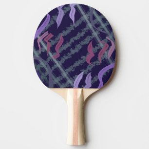 Raquete De Ping Pong Arte de Pinceladas de Aquarela com Padrão Abstrato