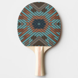 Raquete De Ping Pong Arte e Cores com Padrão Tribal do Sudoeste America