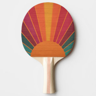 Raquete De Ping Pong Arte Folclórica do Sudoeste com Raios de Sol Ensol