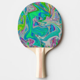 Raquete De Ping Pong Arte líquida retrógrada com Abstrato colorida