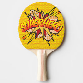 Raquete De Ping Pong Arte Pop de Quadrinhos SUPER-HERÓI Moderno na Moda