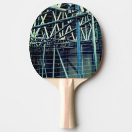 Raquete De Ping Pong Artesanato azul e prateado
