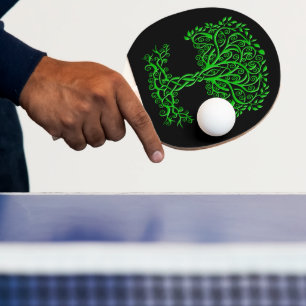 Raquete De Ping Pong Árvore Celta Verde Da Vida
