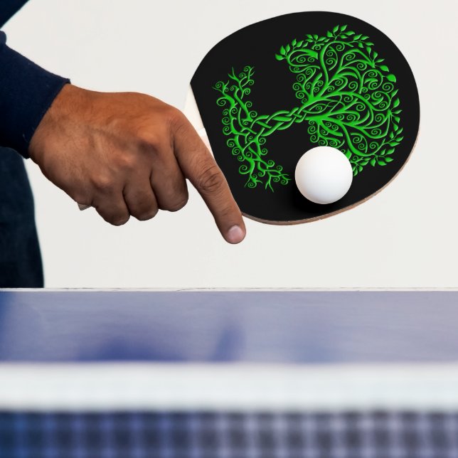 Raquete De Ping Pong Árvore Celta Verde Da Vida (Insitu)