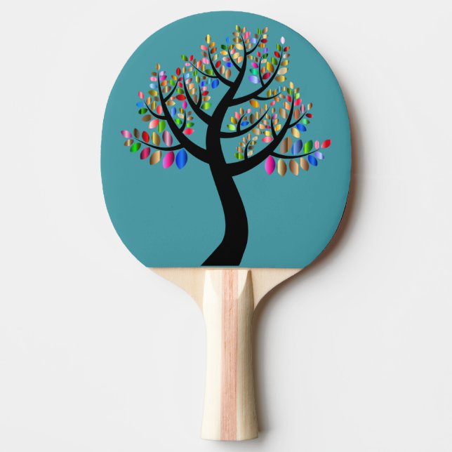 Raquete De Ping Pong Árvore da folha da folha (Frente)
