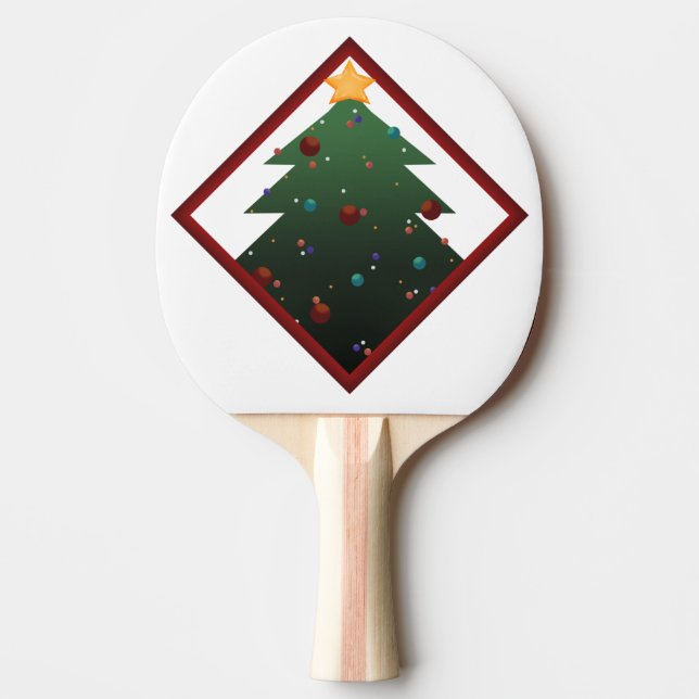 Raquete De Ping Pong Árvore de Natal (Frente)