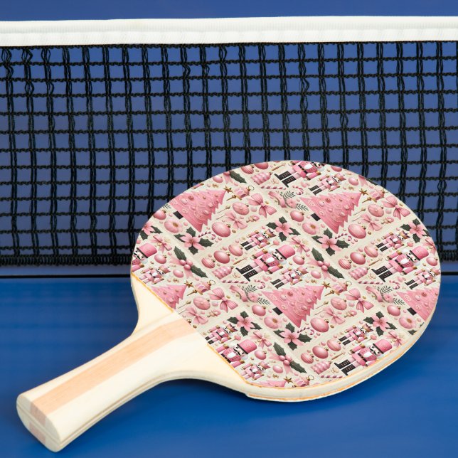 Raquete De Ping Pong Árvore de Natal Pink Nutcracker (Insitu)