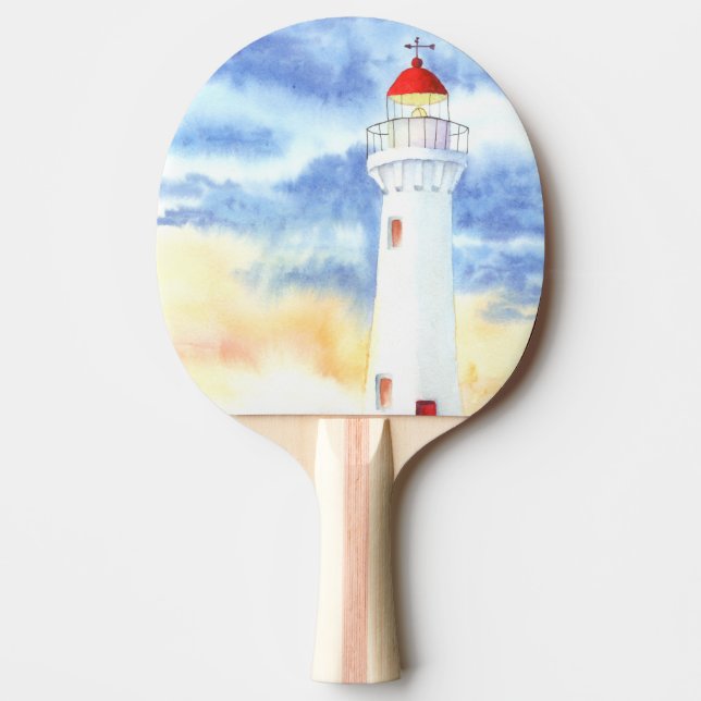 Raquete De Ping Pong As Montanhas Farol Náutico (Frente)