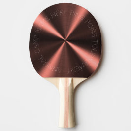 Raquete De Ping Pong Aspecto Metálico Radial Personalizado - Cobre