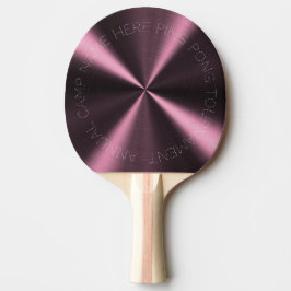Raquete De Ping Pong Aspecto Metálico Radial Personalizado - Rosa
