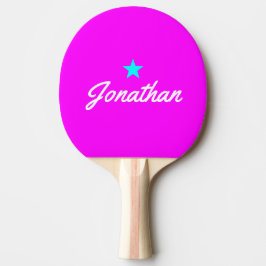 Raquete De Ping Pong Assinatura Estrela Retro Elétrica Rosa Vintage BL