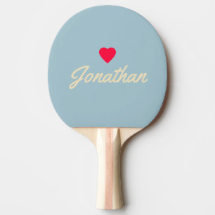 Raquete De Ping Pong Assinatura Vintage Coração Céu Luz Meados do Sécul