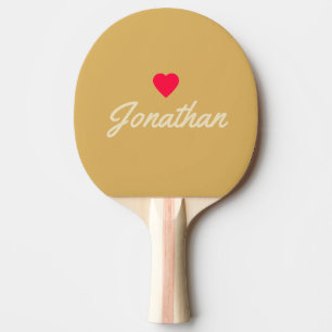 Raquete De Ping Pong Assinatura Vintage Coração Nascer do Sol Areia Mea