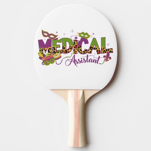 Raquete De Ping Pong Assistente Médico - Mardi Gras (Frente)