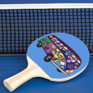 Raquete De Ping Pong Autocarro da Paz do Macaco de Meia