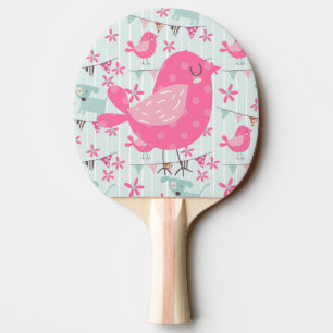 Raquete De Ping Pong Aves, Cães, Bandeiras, Flores