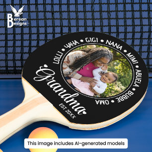 Raquete De Ping Pong Avó Dia das Mães Personalizado Nana Mimi Gigi VÓ