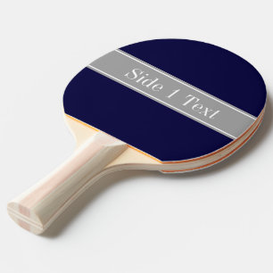 Raquete De Ping Pong Azuis marinhos contínuos, obscuridade - monograma