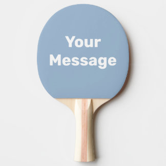 Raquete De Ping Pong Azul-bebê simples e Modelo de texto branco