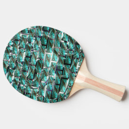 Raquete De Ping Pong Azul-claro, bolhas na grade ou efeito de tijolo?