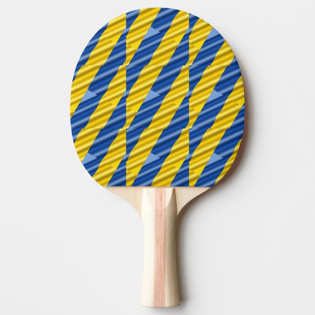 Raquete De Ping Pong Azul e Amarelo Ucrânia Inspiração Sem guerra de Pa (Frente)