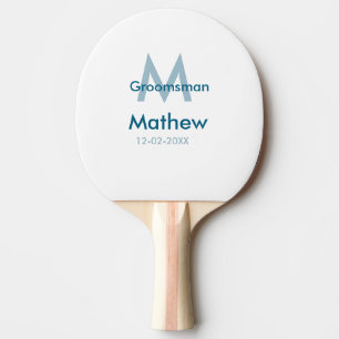 Raquete De Ping Pong Azul marinho padrinho nome letra data masculino po