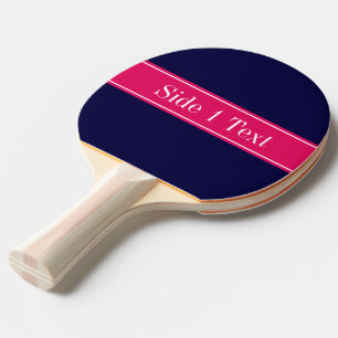 Raquete De Ping Pong Azul Marinho Sólido, Nome da Fita de Framboesa Mon