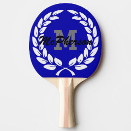 Raquete De Ping Pong Azul Real com Terra Vitória e Monograma/Nome