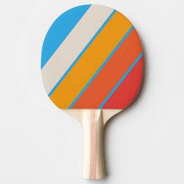Raquete De Ping Pong Azul Surf Desbotado com Listras Negritas