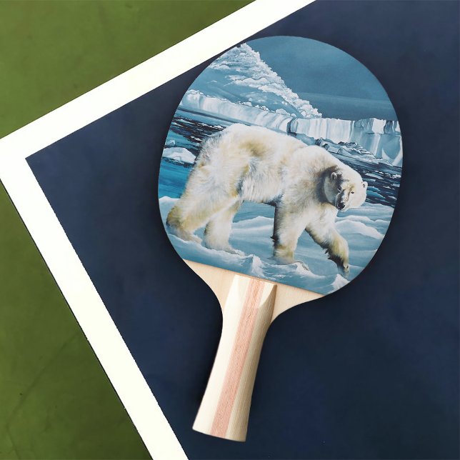 Raquete De Ping Pong Azul-Urso Polar Ártico (Criador carregado)
