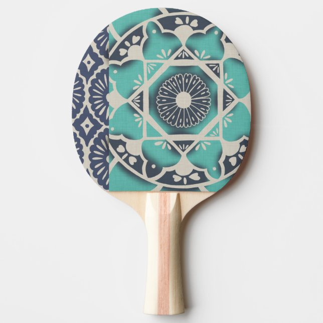 Raquete De Ping Pong Azulejo Batik Azul II (Frente)