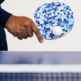 Raquete De Ping Pong Azulejos para Piscina, Azulejos Mosaico Azuis, Pad